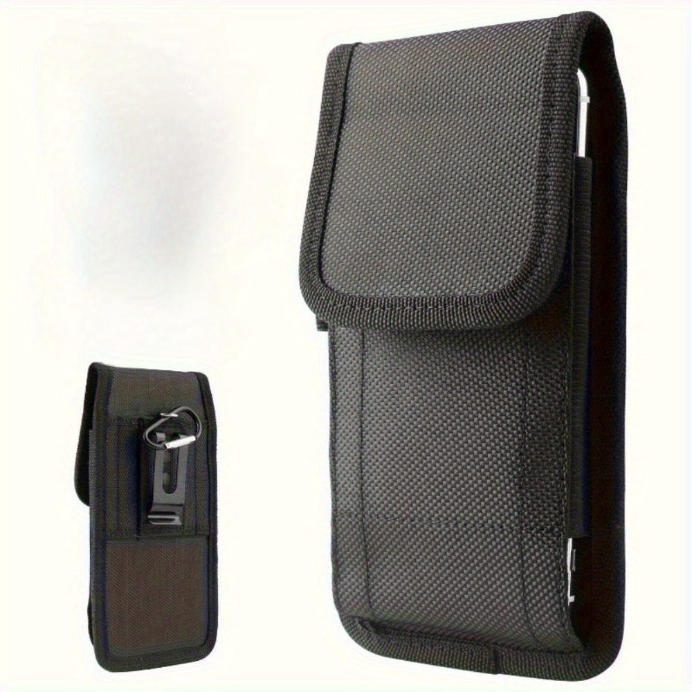 Belt Clip Phone Holster Pouch Universal 5.5-6.5 Inch Nylon Vertical Cell Phone Case Keychain Loop for an Everyday Personal Care Routine