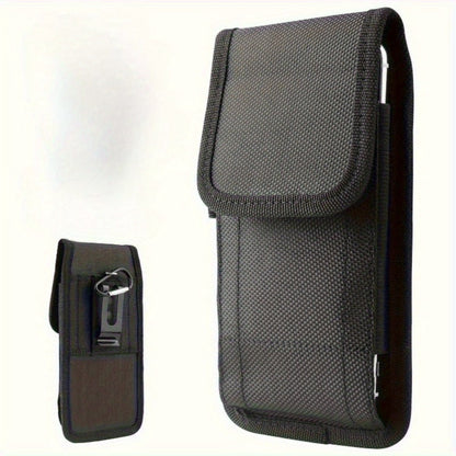 Belt Clip Phone Holster Pouch Universal 5.5-6.5 Inch Nylon Vertical Cell Phone Case Keychain Loop for an Everyday Personal Care Routine