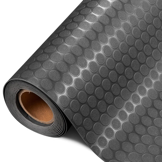 Garage Floor Mat Roll 7x16 FT Heavy Duty PVC Flooring for Parking, Waterproof Under-Car Protector for RV Trailer Workshop