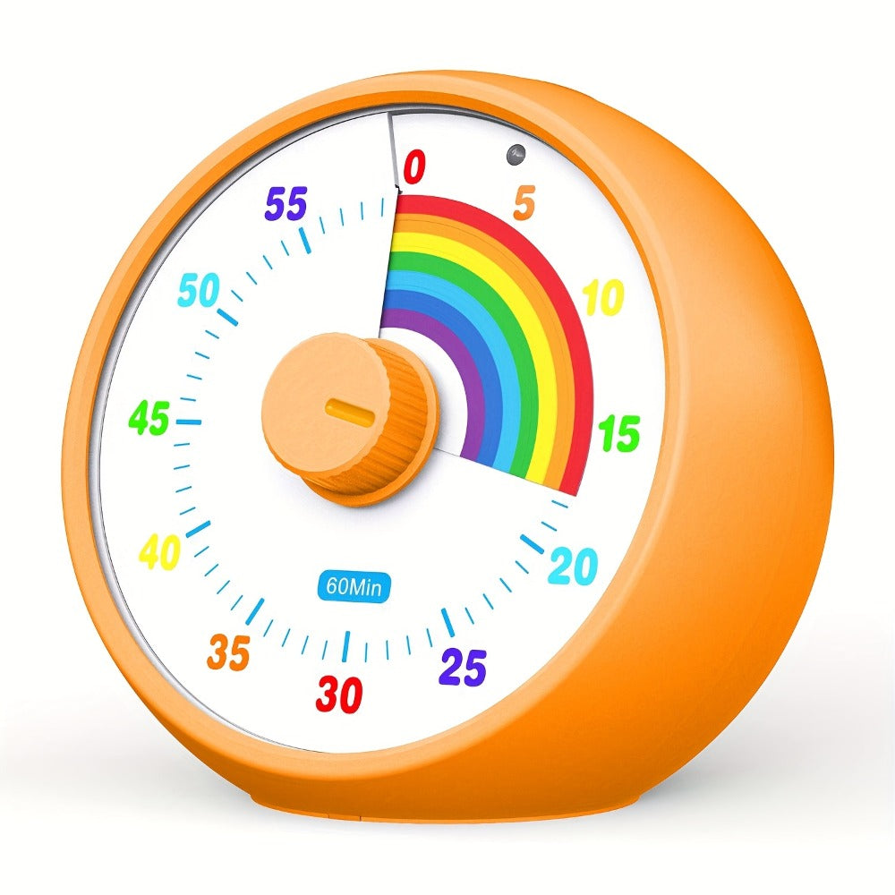 Visual Countdown Timer 60 Minute – Silent Operation Time Management Clock for Classroom, Office, Kitchen & Desktop