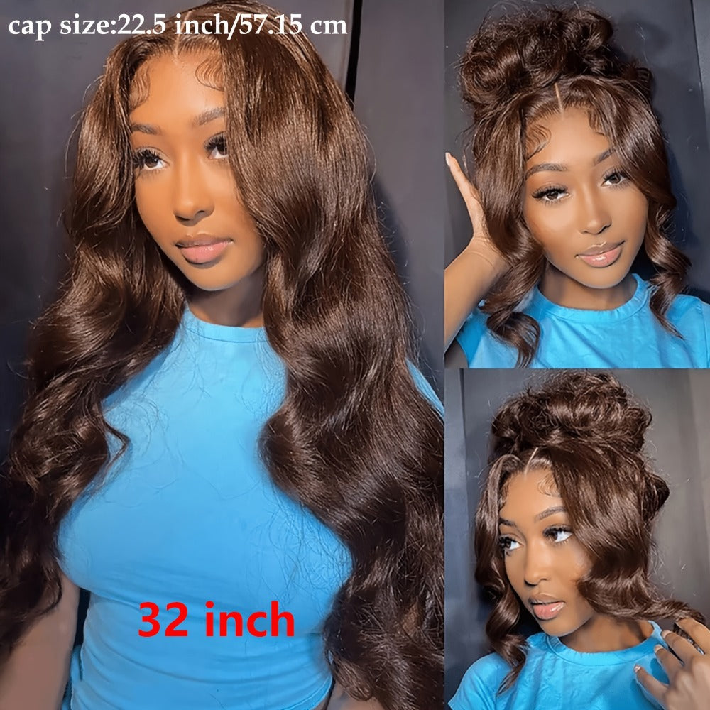 Synthetic Wig Glueless Lace Front Body Wave, in 26- and 34-Inch Options for Parties with Model-Specific Color, Length and Cap Options