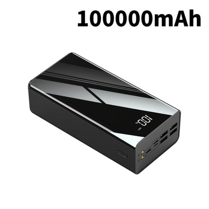 Power Bank 30000mAh or 100000mAh with 22.5W Charging, Digital Display and LED Flashlight in Black or Red