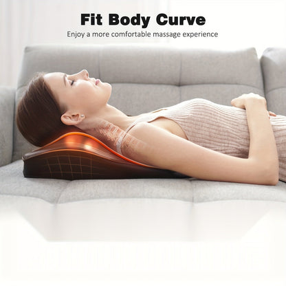 Neck Massager Pillow Heated Acupressure Electric Deep Tissue Kneading for Neck Shoulder Back Leg Relaxation Gift for Mom Dad Women Men
