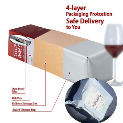 Electric Wine Opener Set, Rechargeable Corkscrew with Wine Aerator Dispenser, Vacuum Stopper & Foil Cutter for Any Occasion Gift