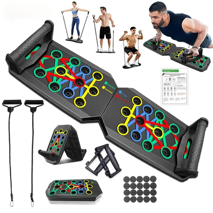 Push Up Board Multifunctional Color-Coded Chest Workout System, Adjustable Home Gym Equipment for Chest, Shoulders