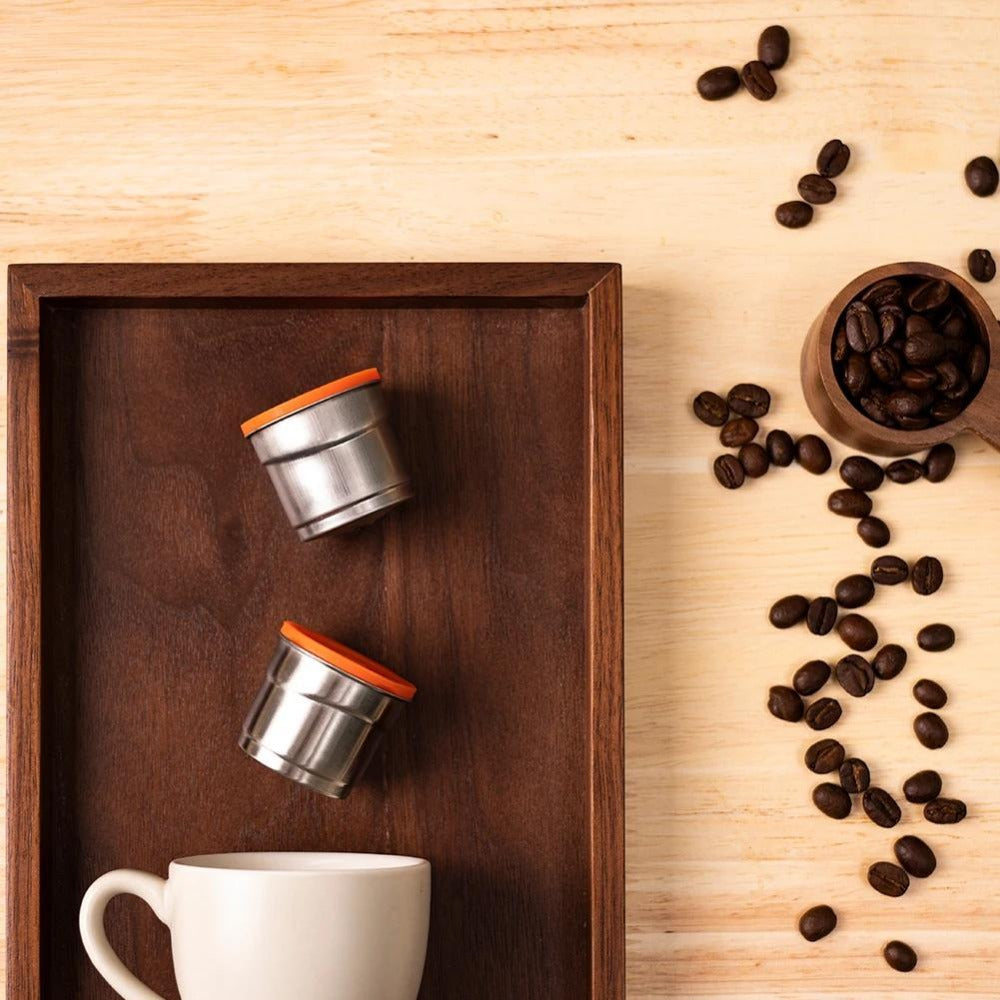 Reusable Coffee Filter Capsule for Illy Y3.2 & X7.1 Machines, Stainless Steel Refillable Coffee Pod Cup with Tamper