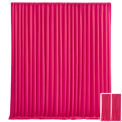 Two-Panel 10 x 10 ft Backdrop Curtain Set with Pole Pockets and 16 Color Options for Events