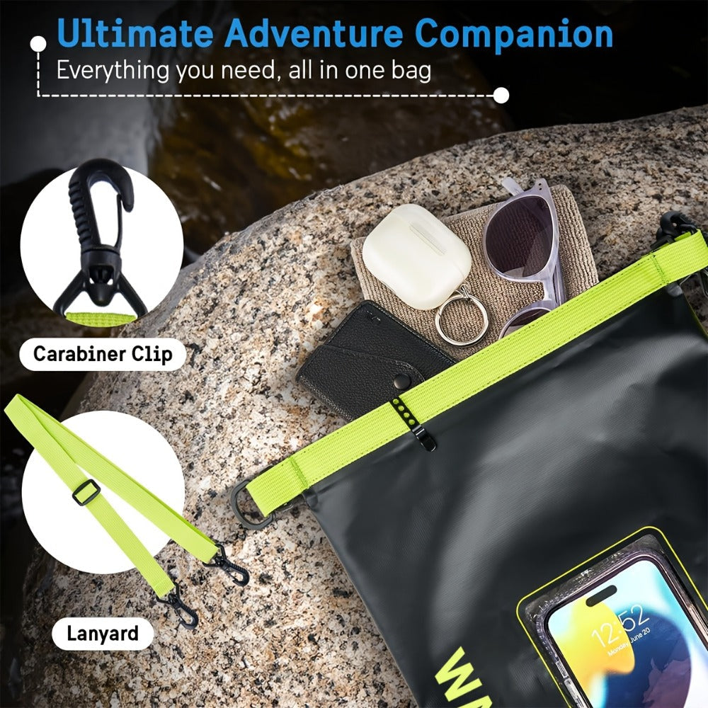 Dry Bag Set 3-Piece Roll Top Backpack with Phone Pouch & Dry Sack – Kayaking with the Listed Color, Size or Set Options for Everyday Carry