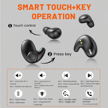 2-in-1 Wireless Earphones Couples Shared Audio Long Battery Life Clear Sound TV Movies for Bedside Audio, Alarms and Room Entertainment