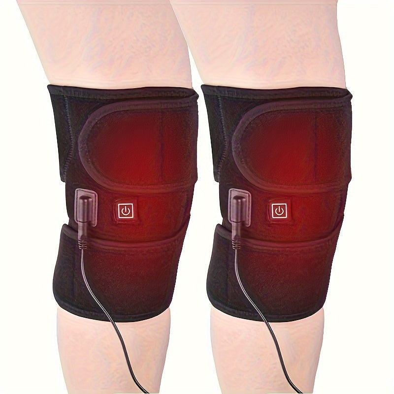 Knee Massager with Heat USB Electric Heating Pad Wrap Knee Pain Massage Device for Arthritis Joint Stiffness Men Women Gift