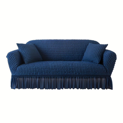 Sofa Cover Seersucker Stretch Slipcover with Elastic Band Closure for 1 to 4-Seater Sofas in Eight Colors
