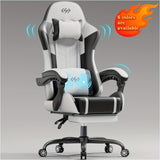 5-wheel gaming chair (1 piece) in black and white