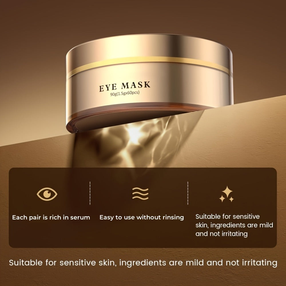 Pink Jar-Style Under-Eye Patches with Wide Finger Tabs and One- or Two-Box Caffeine Package Options