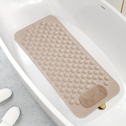 Textured Shower Bath Mat in 14.2 x 27.5 or 19.7 x 31.5-Inch Sizes and Six Color-and-Size Combinations