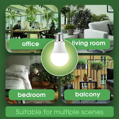Grow Light Bulb A19 E26 Full Spectrum 9W 100W Equivalent | Natural White 4000K LED Plant Bulb for Indoor Plants Seed Starting | 2 4 6 12
