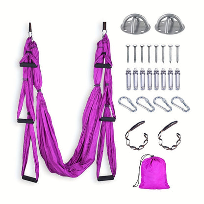 Aerial Yoga Swing Hammock – Nylon Fabric for Flying Poses, Inversions & Versatile Yoga Practice at Home or Gym