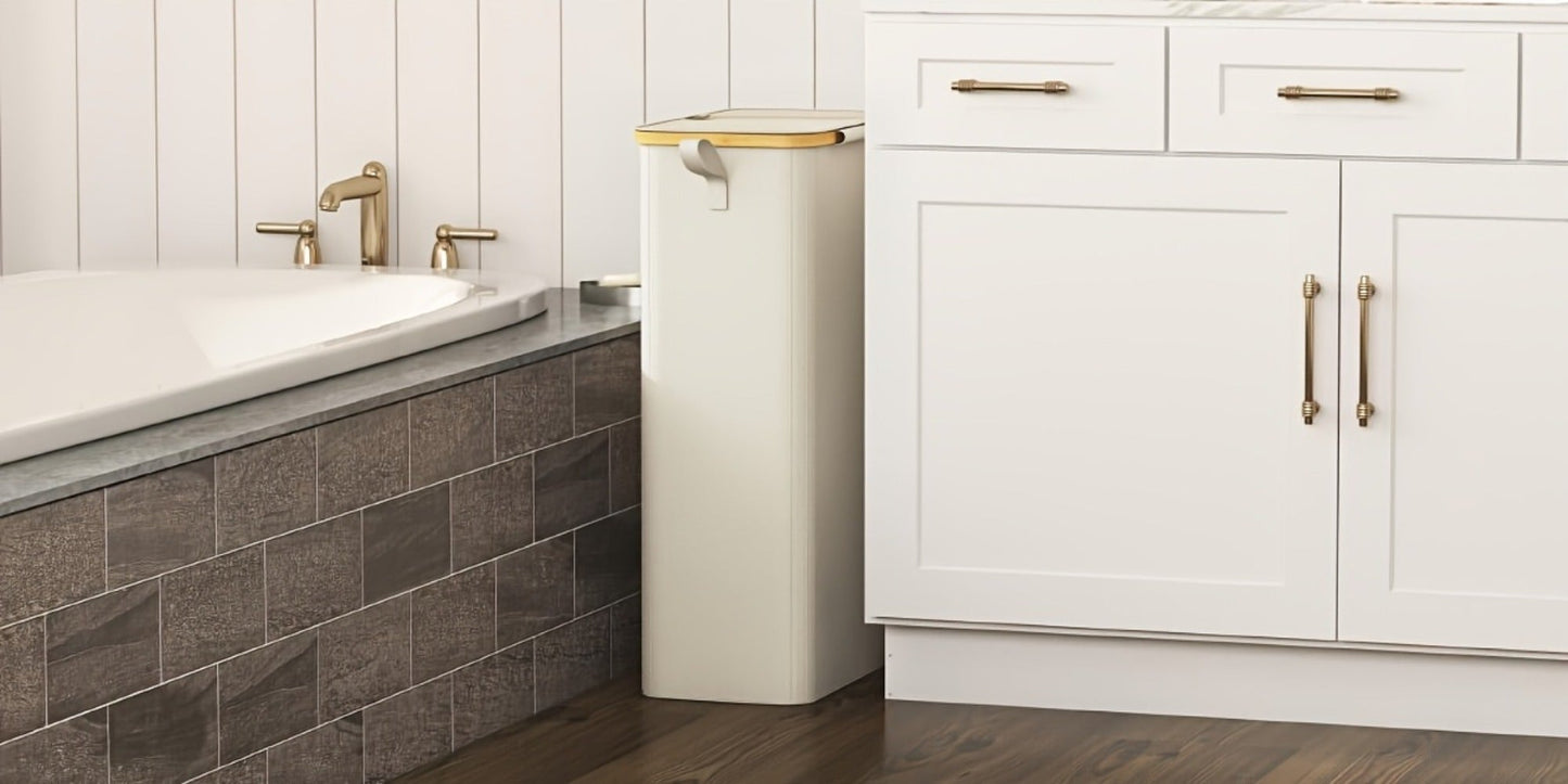 Slim Lidded Laundry Hamper with Removable Bag in Six Colors and 50L, 65L or 75L Options Pictured