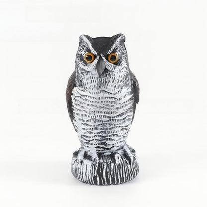 Plastic Owl Decoy Bird Repellent Realistic Fake Owl Scarecrow Outdoor Garden Pest Control Statue 11 Inch for Farm Garden Poultry Coop Yard