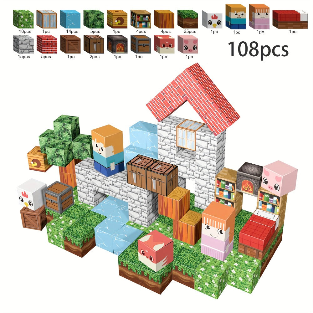 Magnetic Blocks STEM Building Toys for Kids 48/54/64/100/102/108pcs, Sensory Magnetic Tiles Set for Boys Girls Ages 3 4 5 6 7 8 9 10