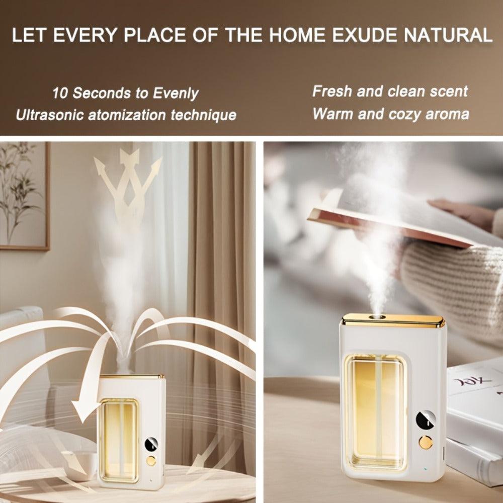 Essential Oil Aromatherapy Diffuser Set, Mini Humidifier with 7 Spray Levels, 1/4/ Timer, 5.07oz