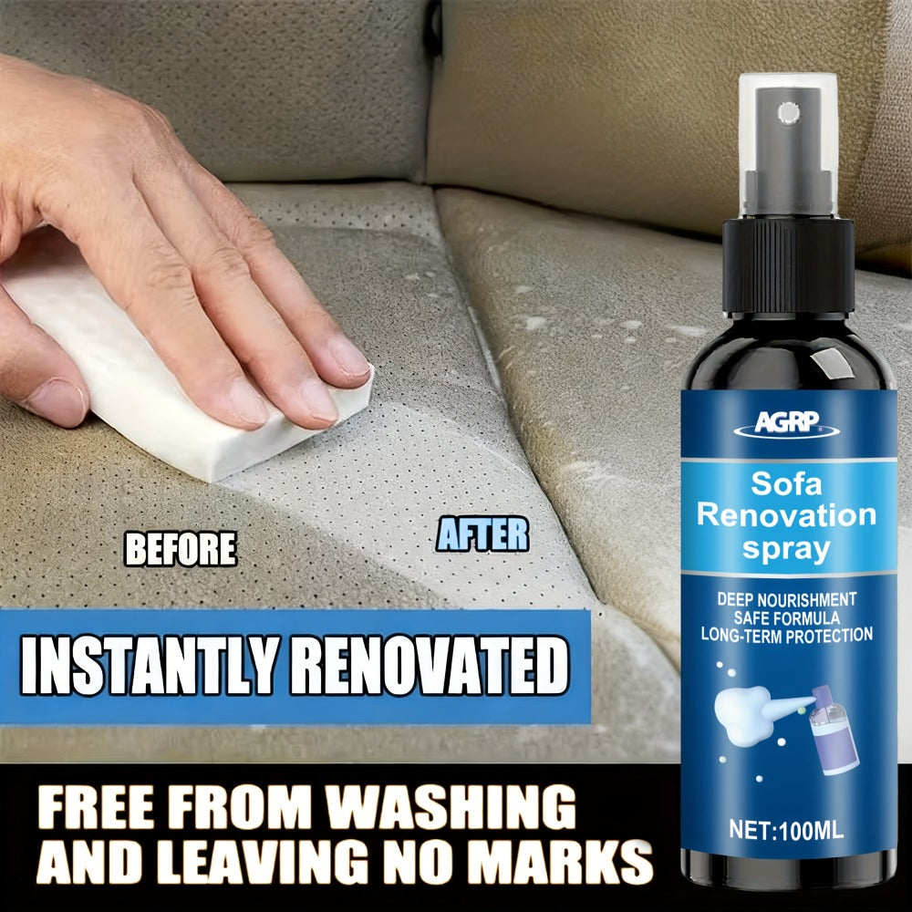 Car Interior Renovator Spray – Multi-Purpose Plastic Restorer & Fabric Seat Protector, Long-Lasting UV Protection, Easy Application