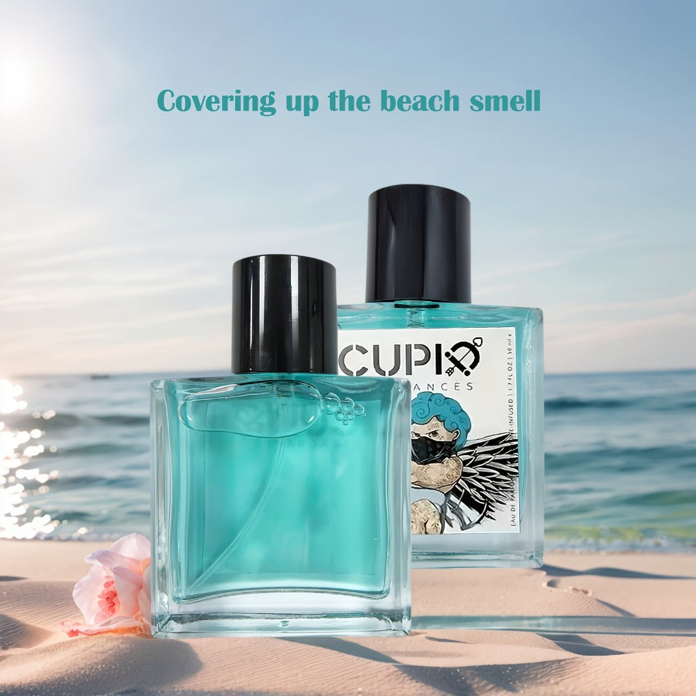 Cologne Spray for Men by CUPID in a 1.7 fl oz Bottle with Turquoise Glass and Boxed Presentation