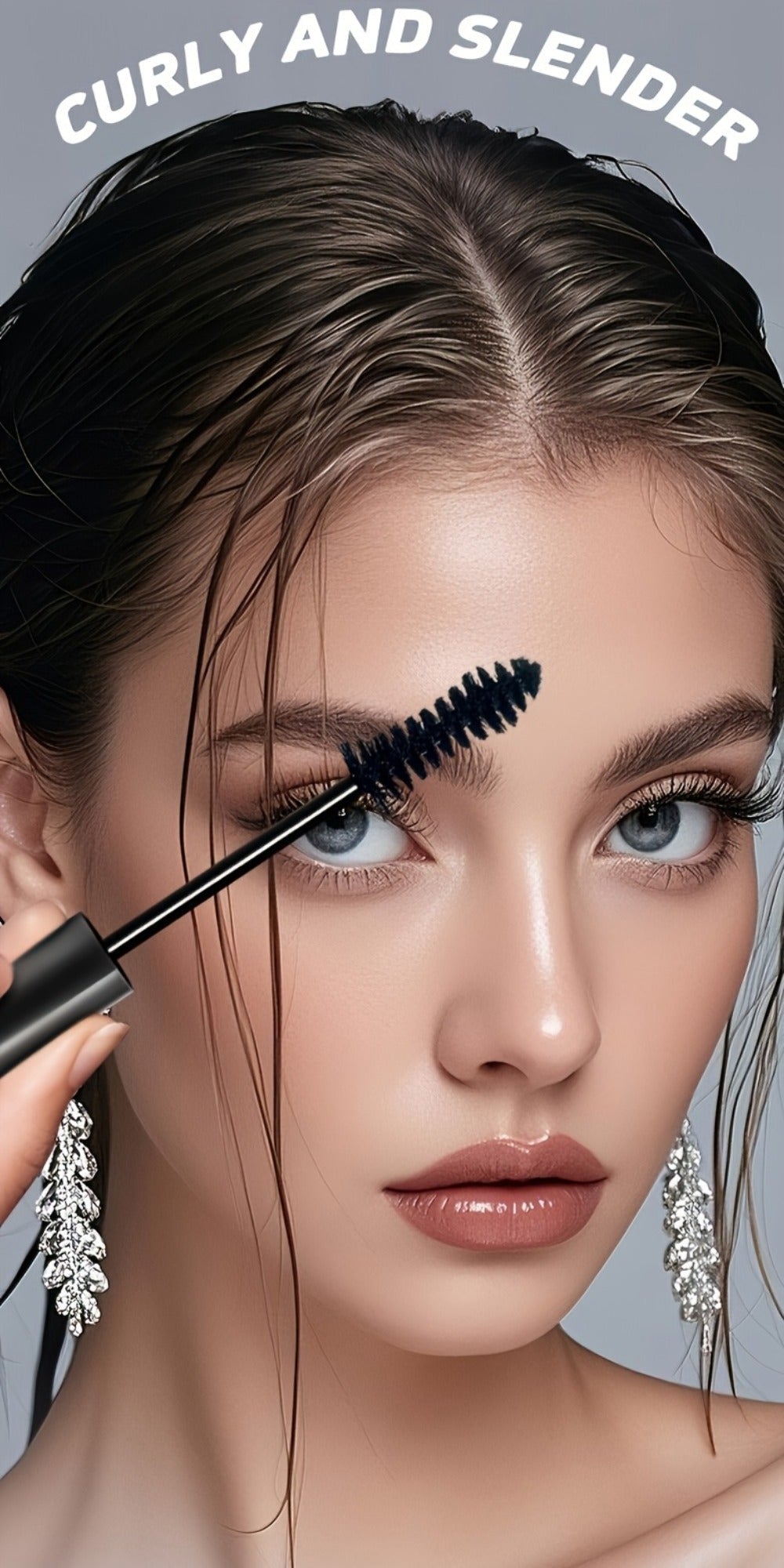 Waterproof Mascara Set 3 Piece, Lengthening Volumizing Curling Lash Mascara with Sea Urchin Spiral Conical Brush Heads