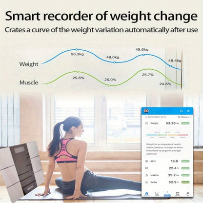 Gray Digital Bathroom Scale with Eight Metallic Electrode Panels and Top Display, Single Style