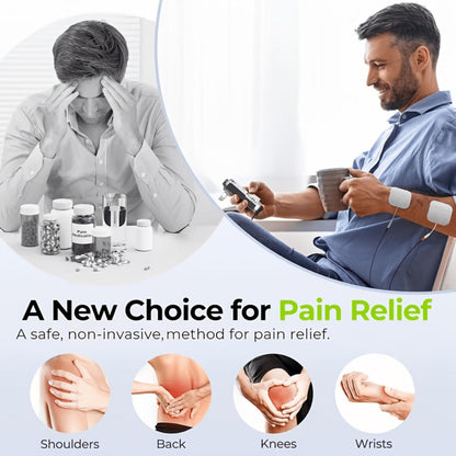 TENS EMS Unit Rechargeable Pain Device, 20 Intensity Levels 48 Modes Electric Stimulator for Back Neck Shoulder Knee Wrist Pain