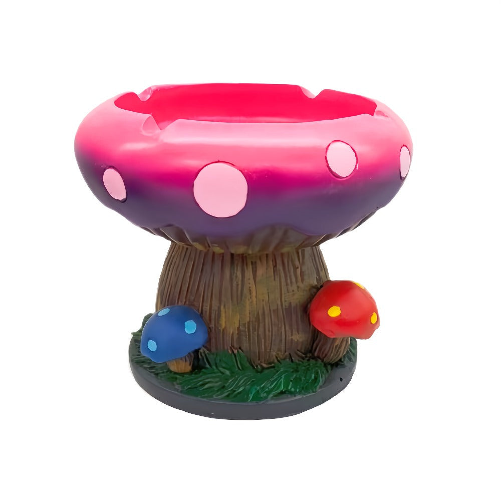 Mushroom Ashtray with Storage Compartment Whimsical Resin Mushroom Shaped Ashtray 5.3x4.5 for Entryways, Bedrooms and Living Spaces