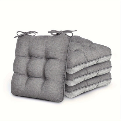 Memory Foam Chair Cushions 4/8 Pack, Non-Slip Seat Pads for Dining Chairs, Kitchen, Office & Patio – Indoor Outdoor Chair Pads M/L Size