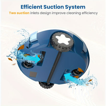 Cordless Robotic Pool Cleaner with 90-Min Runtime, Self-Parking Auto Vacuum, Floating Bracelet Retrieval