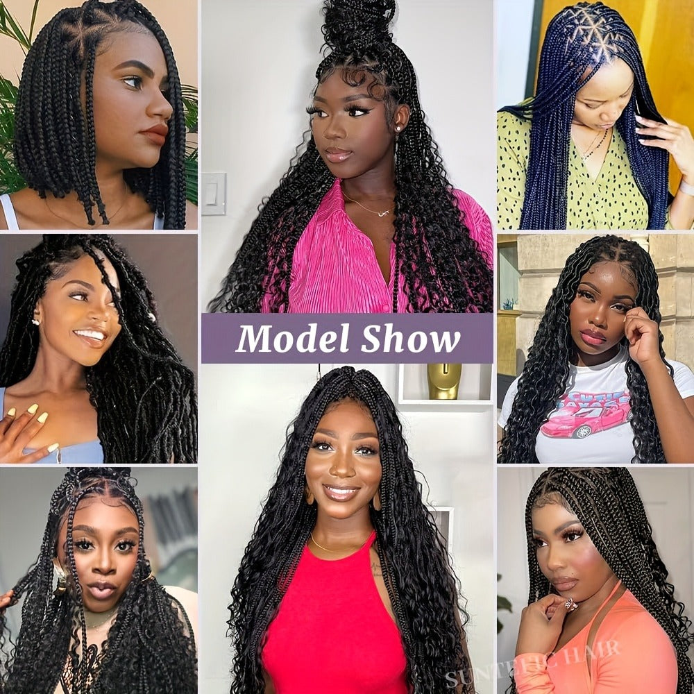 Braided Wig Cap Double Full Lace with Baby Hair Glueless Breathable Adjustable 22 Inch | 81-120 Sections Goddess Box Braid Faux Locs Passion