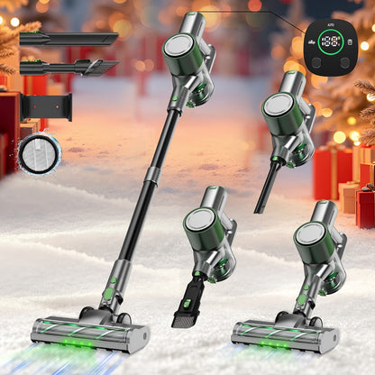 Cordless Stick Vacuum Cleaner 70KPa Brushless Motor 45-Min Runtime for Pet Hair Carpet Hard Floor Dust with Cord & Cordless Modes