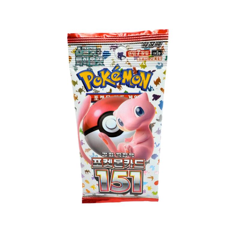 Trading Card Game Korean-Language 151 Seven-Card Booster Pack with Character Wrapper Artwork