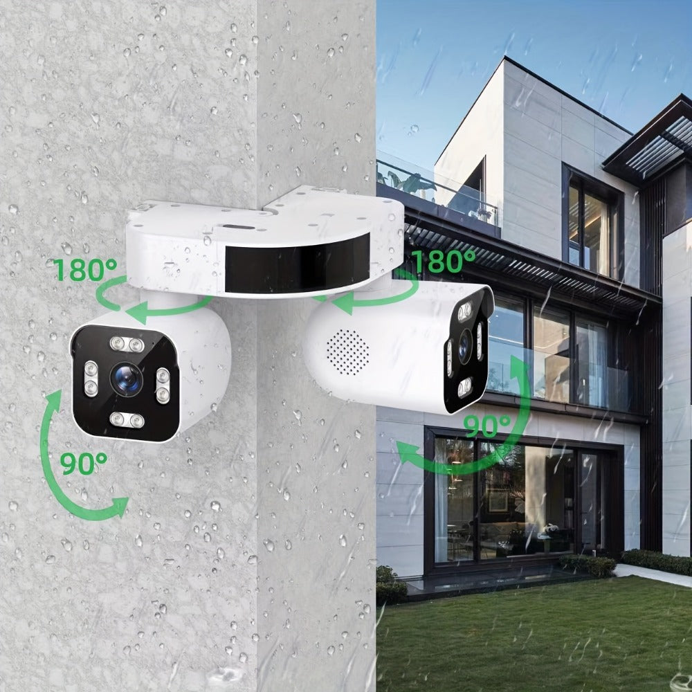 Security Camera 8MP Dual-Lens PTZ Model with 360 Panoramic View, Full-Color Night Vision and IP66