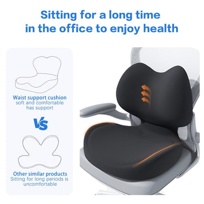 Ergonomic Seat Cushion for Tailbone & Lumbar Pain Relief – Memory Foam L-Shaped Car & Office Chair Cushion for Truck Drivers & Long Sitting