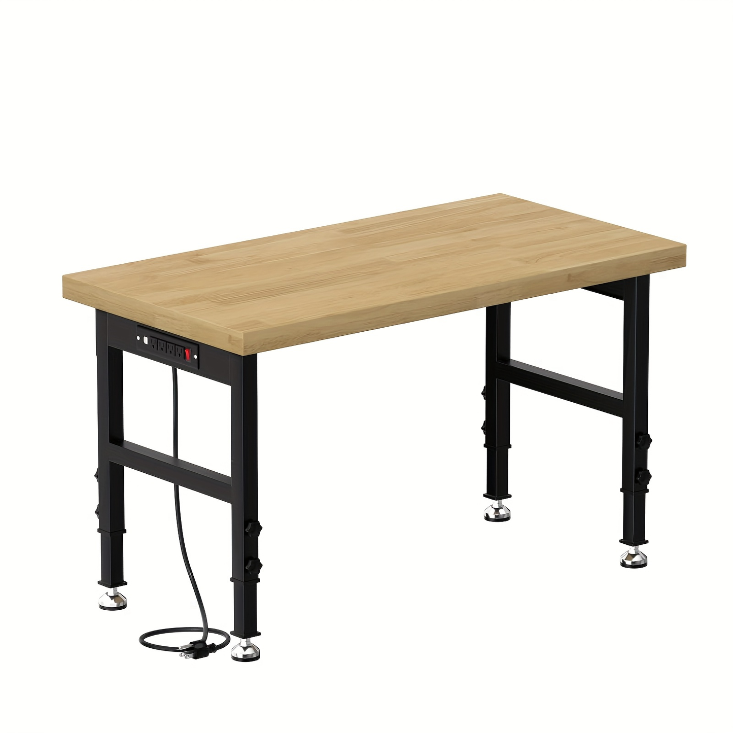Wood-Top Rolling Workbench in 48, 60 or 70-Inch Lengths with Drawer and No-Drawer Checkout Options