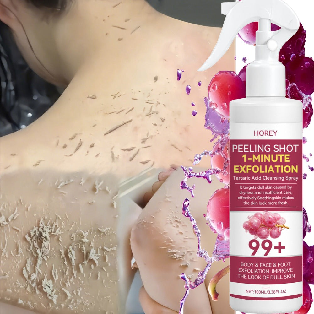 Grape & Malic Acid Exfoliating Gel for Face & Body, AHA Deep Cleansing Scrub, Removes Dead Skin Cells