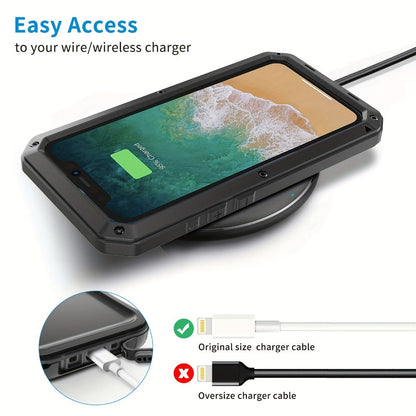 Phone Case with Metal Frame, Integrated Glass Screen Protector and S Pen Opening for Select Galaxy S23-S25 Models