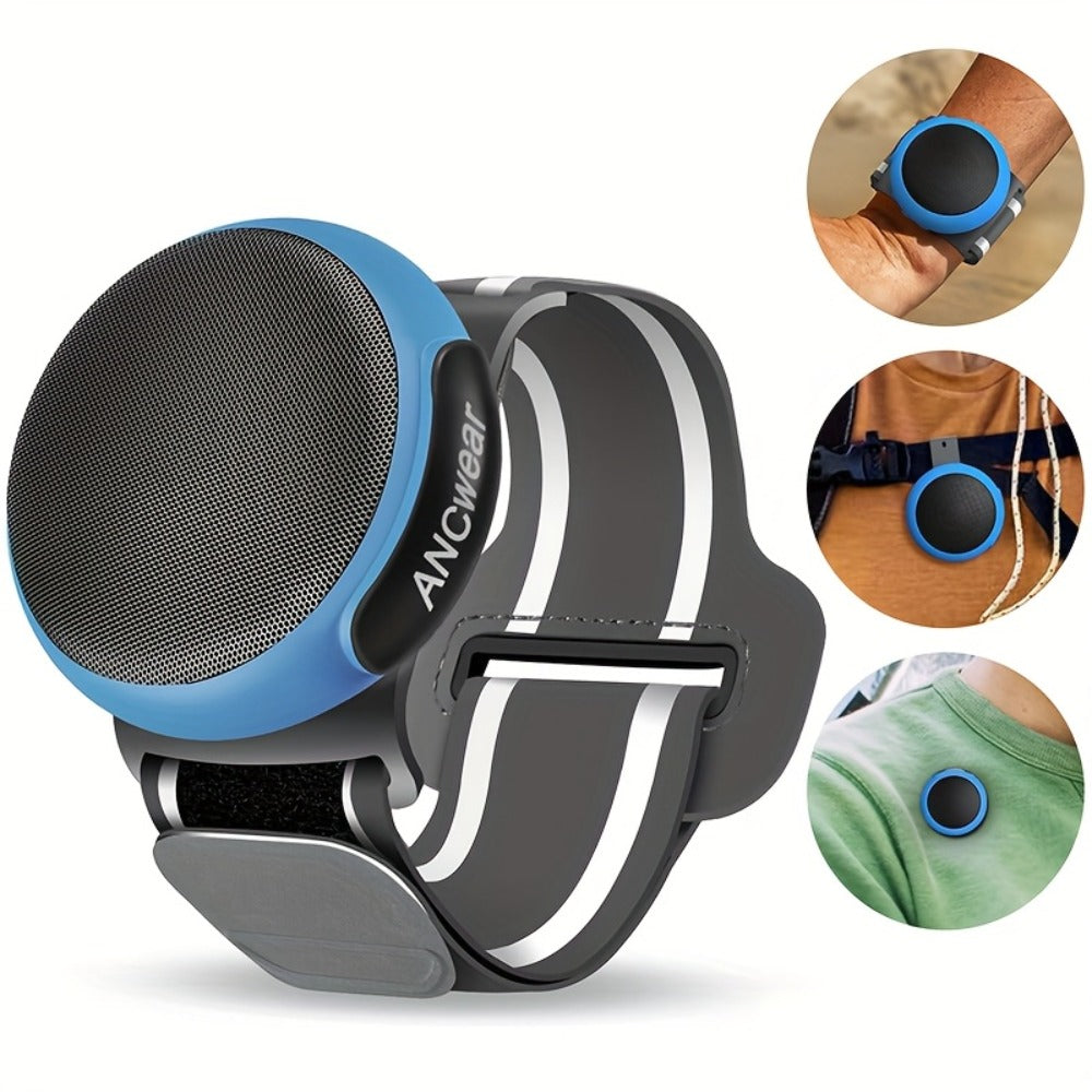 Clip-On Wearable Bluetooth Speaker with TWS Dual Pairing, Ancwear Portable Outdoor Speaker for Cycling Hiking Running Motorcycling
