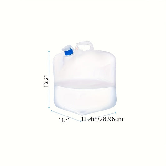 Collapsible Water Container 5.3 Gal 2-Pack | Foldable Food Grade LDPE Camping Water Storage Jug with Spigot for Outdoor, Emergency & Hiking