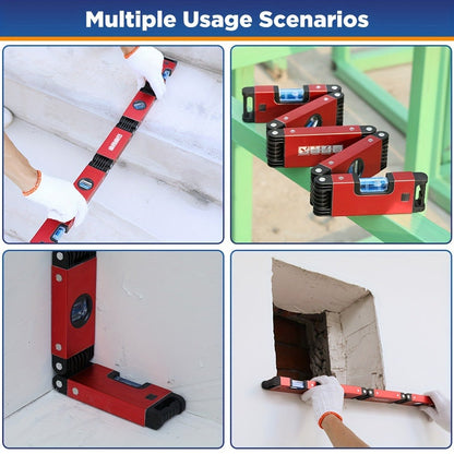 Folding Level Multifunction Multi-Angle Measurement Woodworking Tool Foldable Post Level Precise Leveling Any Position for Home Renovation