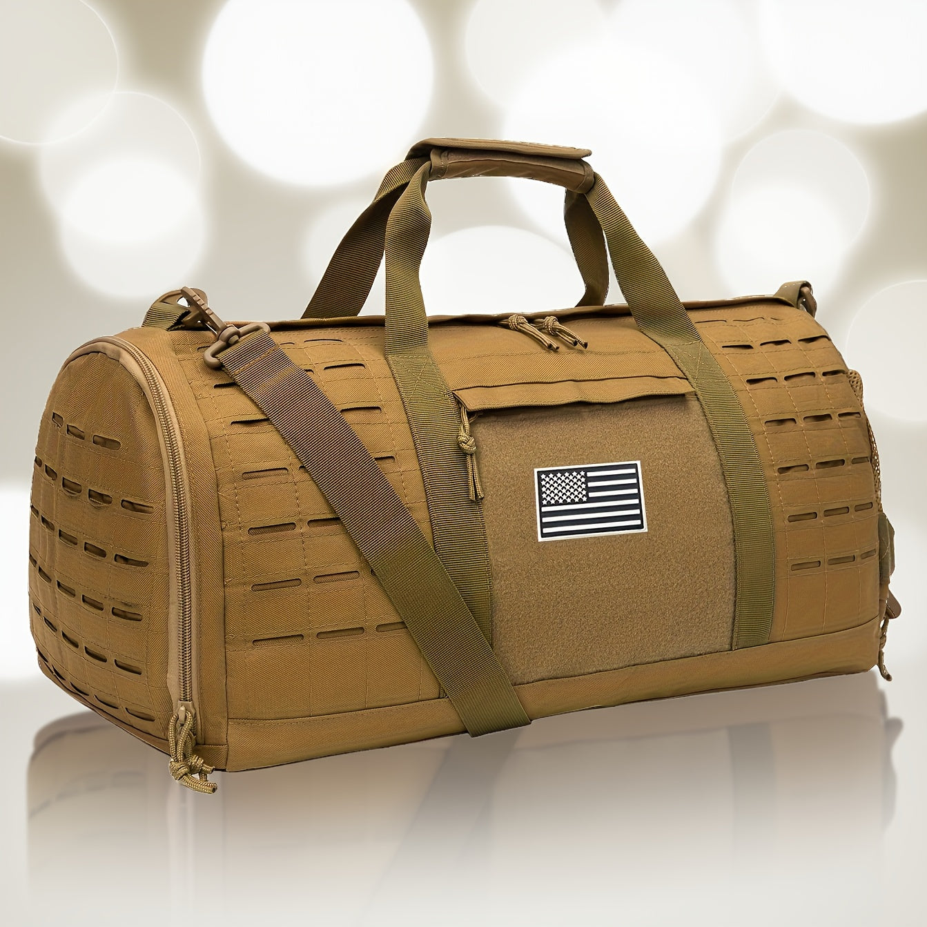Tactical Duffle Bag 40L for Men Heavy Duty Gym Bag with Shoe Compartment Laptop Pocket Waterproof Sport Travel Bag Weekender Overnight Bag