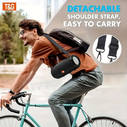 TG537 Portable Bluetooth Speaker with TWS Stereo Pairing, Hands-Free Calling, TF Card & USB Playback
