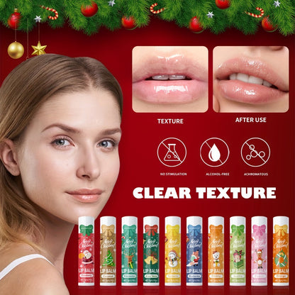 Moisturizing Lip Balm Set 10-Pack with Vitamin E – MISS FACTORX Natural Look Lipstick Collection for Women, Hydrating & Nourishing