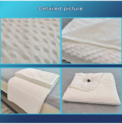 Cooling Blanket for Summer – Breathable Lightweight Throw with Soundwave Embossed Striped Design, 100% Polyester Machine Washable Blanket