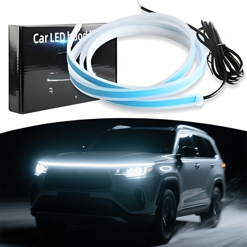 LED Engine Through-Light Bar 70 Inch High-Brightness White Light 2000-3000LM – Auto Welcome Mode Steering Effect 12V Wiring for Car SUV