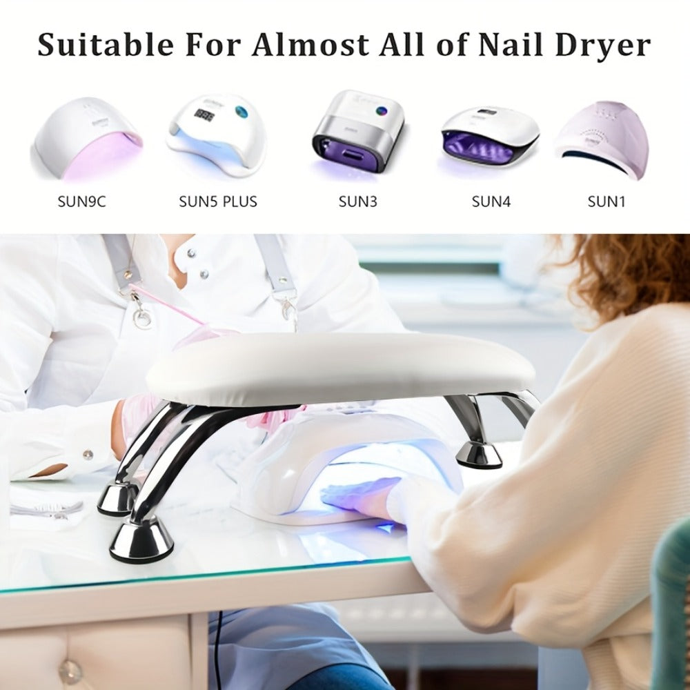 Nail Armrest Hand Pillow Detachable Non-Slip Wrist Rest Cushion for Nail Technicians – Foldable Portable Manicure Support for Salon & Home