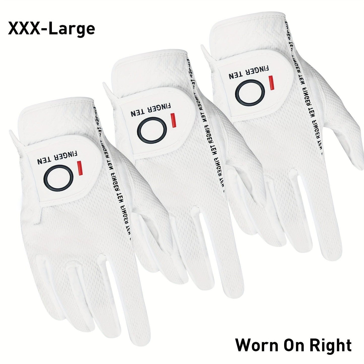 Wet Weather Golf Gloves Rain Grip 3-Pack for Men | Breathable Water-Resistant Golf Gloves for Left & Right Hand